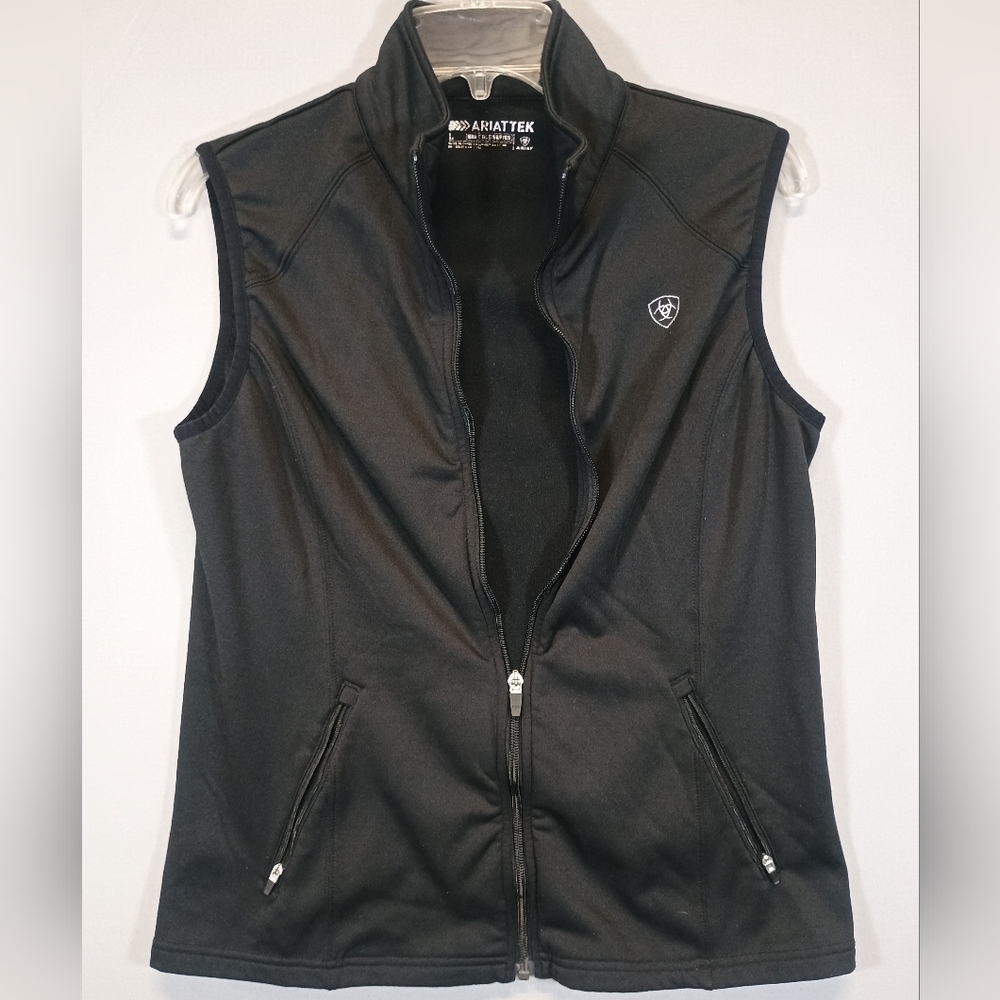 AriatTek Women’s Softshell Zip Vest Black Size Large